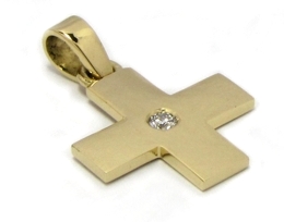 Pendentif croix diamant.